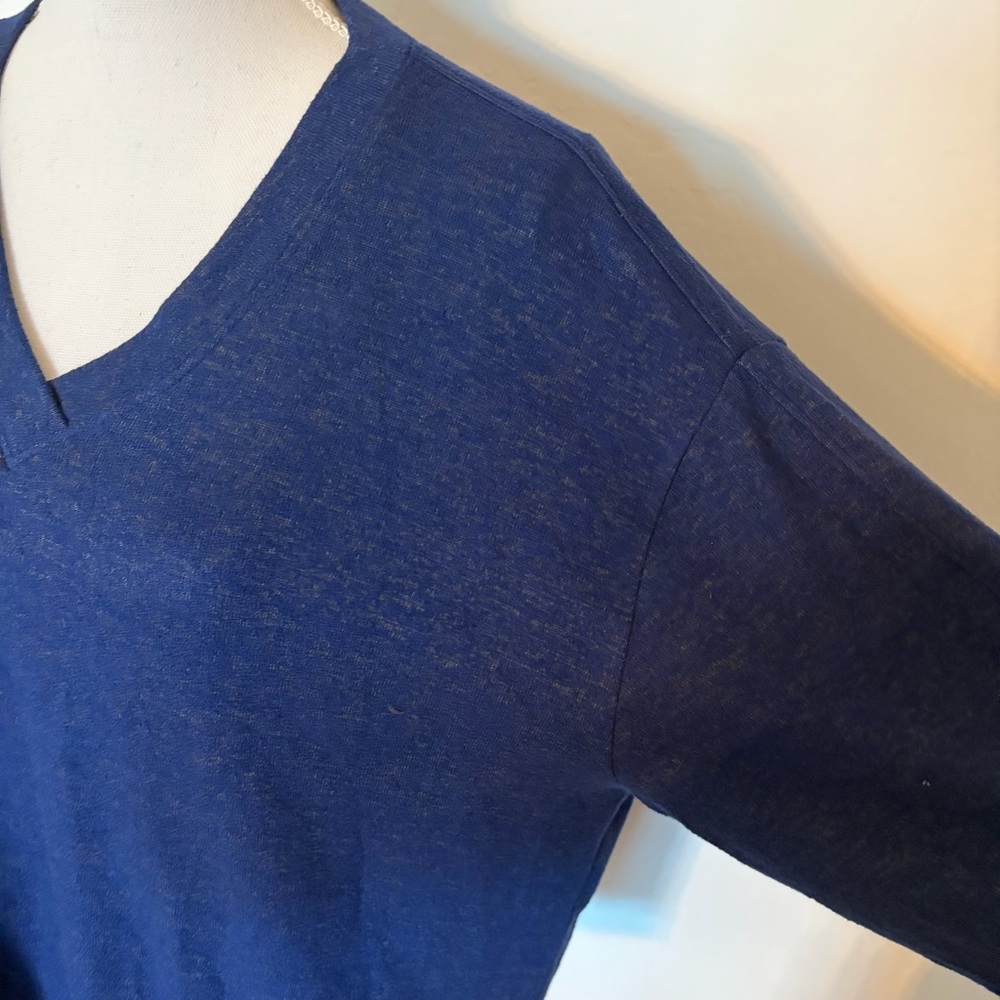 Cabi Cuddle Tee Cobalt Blue V-Neck 3/4 Sleeve Top Style 4438 Size M - Picture 5 of 12
